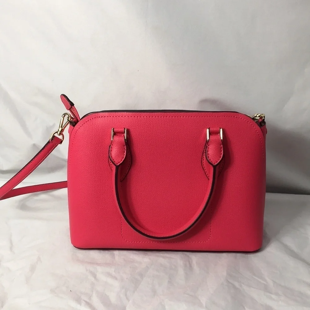 Kate Spade Darcy Small Top Zip Satchel Crossybody Bikini Pink Leather Purse